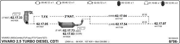 Imasaf 561000435 - Impianto gas scarico autozon.pro