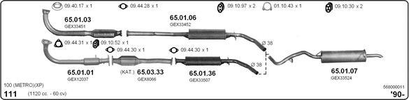 Imasaf 568000011 - Impianto gas scarico autozon.pro