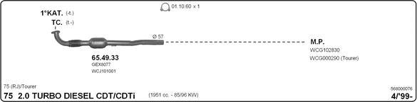 Imasaf 568000076 - Impianto gas scarico autozon.pro