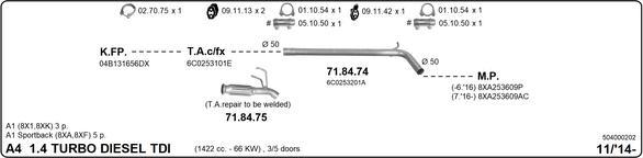 Imasaf 504000202 - Impianto gas scarico autozon.pro