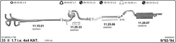 Imasaf 502000245 - Impianto gas scarico autozon.pro