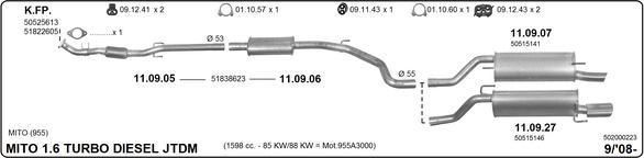 Imasaf 502000223 - Impianto gas scarico autozon.pro