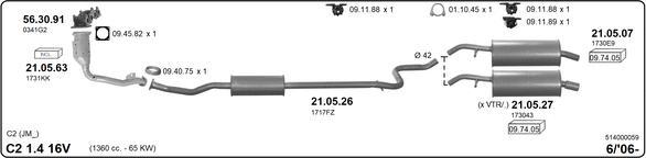 Imasaf 514000059 - Impianto gas scarico autozon.pro