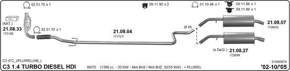 Imasaf 514000074 - Impianto gas scarico autozon.pro