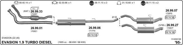 Imasaf 514000106 - Impianto gas scarico autozon.pro