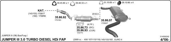 Imasaf 514000242 - Impianto gas scarico autozon.pro