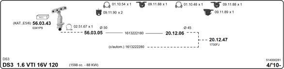 Imasaf 514000281 - Impianto gas scarico autozon.pro