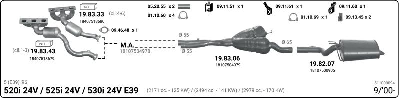 Imasaf 511000094 - Impianto gas scarico autozon.pro