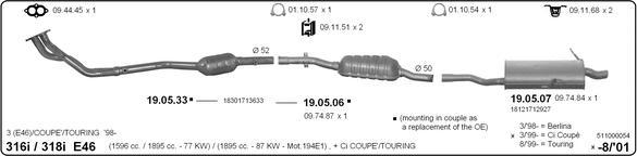 Imasaf 511000054 - Impianto gas scarico autozon.pro