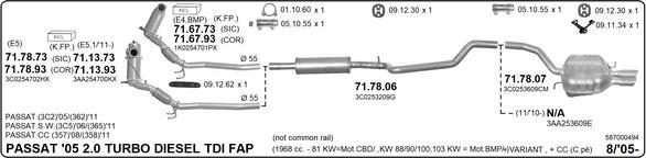 Imasaf 587000494 - Impianto gas scarico autozon.pro