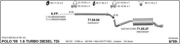 Imasaf 587000489 - Impianto gas scarico autozon.pro