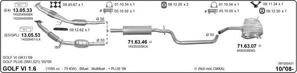 Imasaf 587000431 - Impianto gas scarico autozon.pro