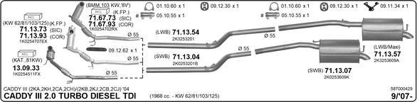 Imasaf 587000429 - Impianto gas scarico autozon.pro