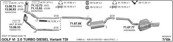 Imasaf 587000474 - Impianto gas scarico autozon.pro