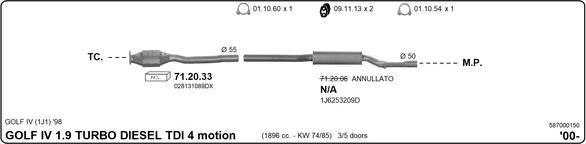 Imasaf 587000150 - Impianto gas scarico autozon.pro