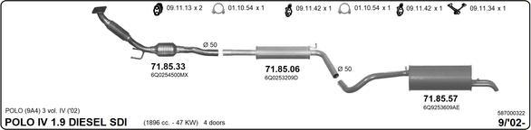 Imasaf 587000322 - Impianto gas scarico autozon.pro