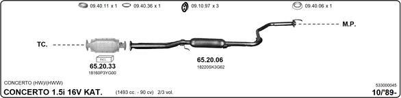 Imasaf 533000045 - Impianto gas scarico autozon.pro