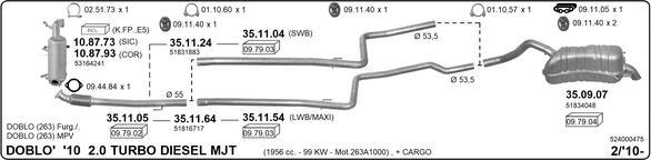 Imasaf 524000475 - Impianto gas scarico autozon.pro