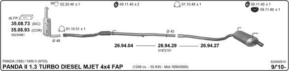 Imasaf 524000515 - Impianto gas scarico autozon.pro