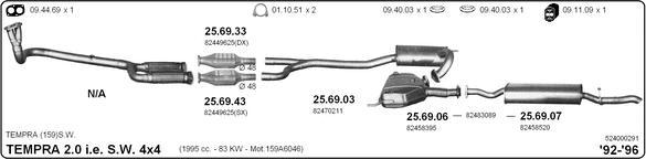 Imasaf 524000291 - Impianto gas scarico autozon.pro