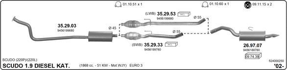 Imasaf 524000250 - Impianto gas scarico autozon.pro