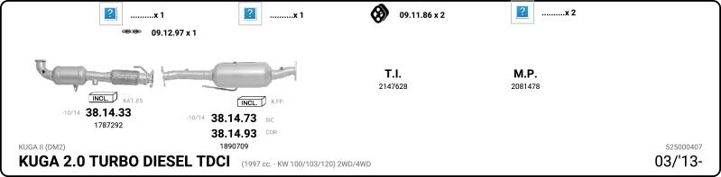 Imasaf 525000407 - Impianto gas scarico autozon.pro