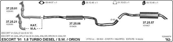 Imasaf 525000074 - Impianto gas scarico autozon.pro