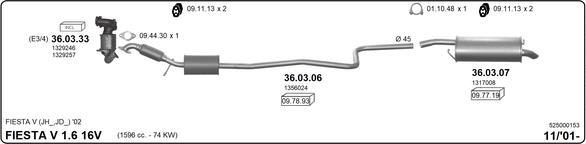 Imasaf 525000153 - Impianto gas scarico autozon.pro