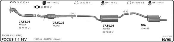 Imasaf 525000157 - Impianto gas scarico autozon.pro