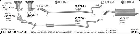 Imasaf 525000374 - Impianto gas scarico autozon.pro