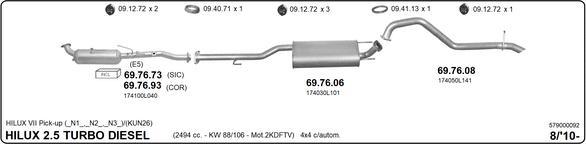 Imasaf 579000092 - Impianto gas scarico autozon.pro