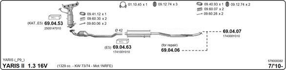 Imasaf 579000082 - Impianto gas scarico autozon.pro