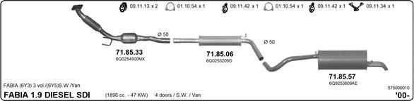 Imasaf 575000010 - Impianto gas scarico autozon.pro