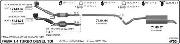 Imasaf 575000012 - Impianto gas scarico autozon.pro