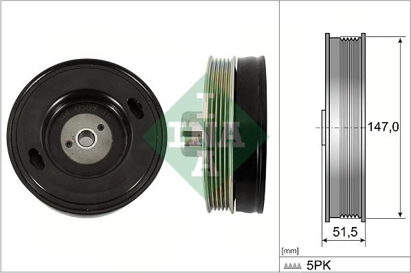 INA 544 0509 10 - Puleggia cinghia, Albero a gomiti autozon.pro