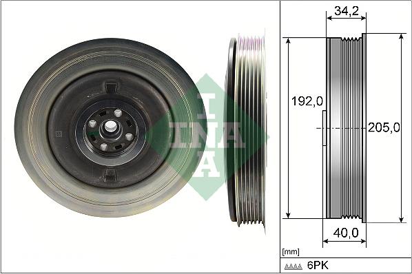 INA 544 0504 10 - Puleggia cinghia, Albero a gomiti autozon.pro