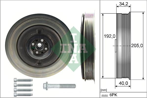 INA 544 0504 20 - Puleggia cinghia, Albero a gomiti autozon.pro