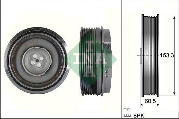 INA 544 0505 10 - Puleggia cinghia, Albero a gomiti autozon.pro