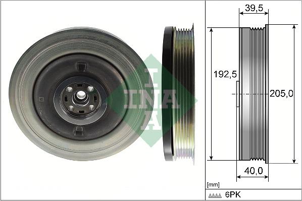 INA 544 0503 10 - Puleggia cinghia, Albero a gomiti autozon.pro