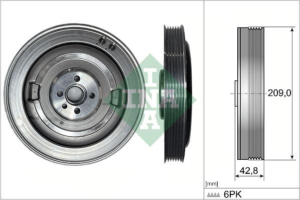 INA 544 0514 10 - Puleggia cinghia, Albero a gomiti autozon.pro