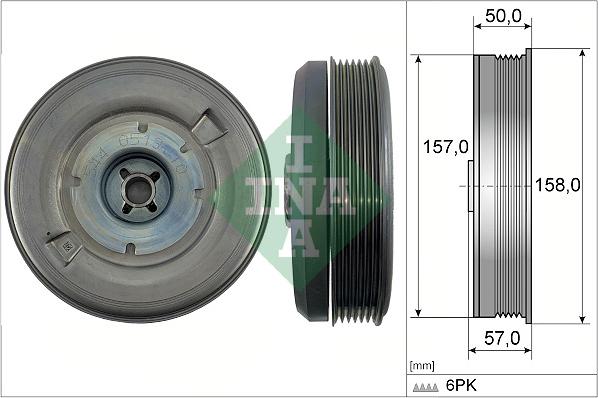 INA 544 0513 10 - Puleggia cinghia, Albero a gomiti autozon.pro