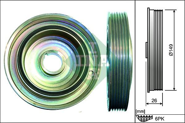 INA 544 0099 10 - Puleggia cinghia, Albero a gomiti autozon.pro