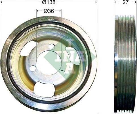 INA 544 0096 10 - Puleggia cinghia, Albero a gomiti autozon.pro