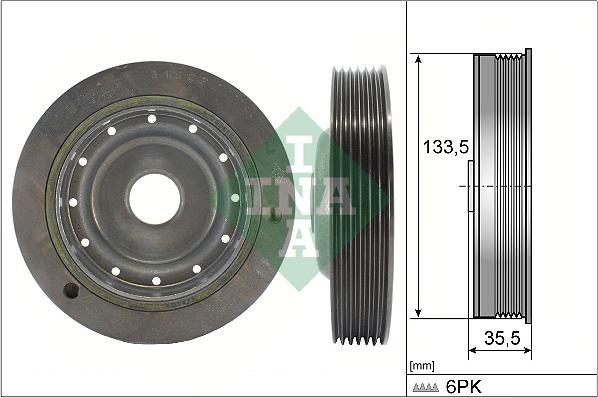 INA 544 0091 10 - Puleggia cinghia, Albero a gomiti autozon.pro