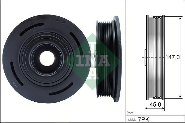 INA 544 0098 10 - Puleggia cinghia, Albero a gomiti autozon.pro