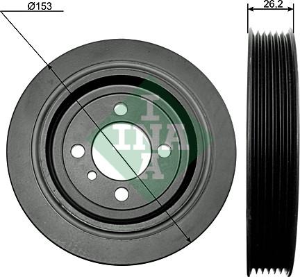 INA 544 0093 10 - Puleggia cinghia, Albero a gomiti autozon.pro