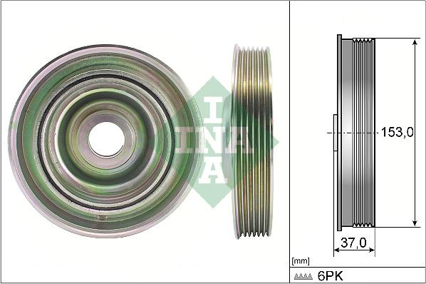 INA 544 0097 10 - Puleggia cinghia, Albero a gomiti autozon.pro