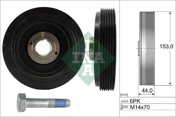 INA 544 0042 20 - Puleggia cinghia, Albero a gomiti autozon.pro