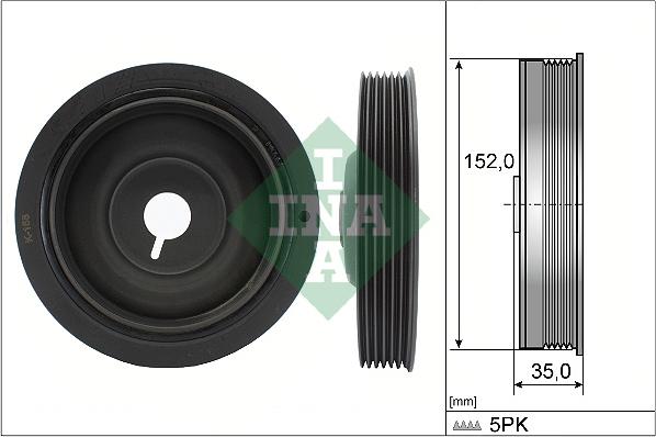 INA 544 0054 10 - Puleggia cinghia, Albero a gomiti autozon.pro