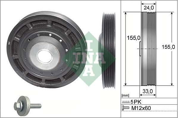 INA 544 0054 20 - Puleggia cinghia, Albero a gomiti autozon.pro